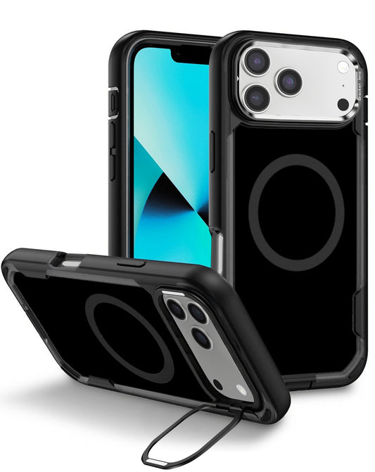 Shockproof Magsafe Case with Camera Stand - BLACK for iPhone 17 Pro (Only Ground Shipping)