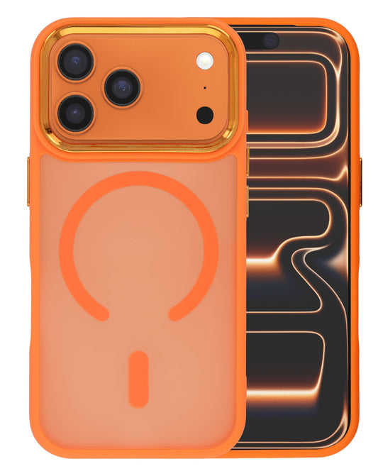 New Magnetic Wireless Charging Case w/ IC Chip - ORANGE for iPhone 17 Pro (Only Ground Shipping)