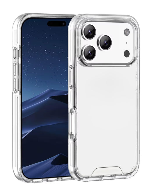 Hard Clear Case with Metal Button - CLEAR for iPhone 17 Pro (Only Ground Shipping)