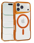 Glossy & Transparent Magnetic Case - ORANGE for iPhone 17 Pro (Only Ground Shipping)