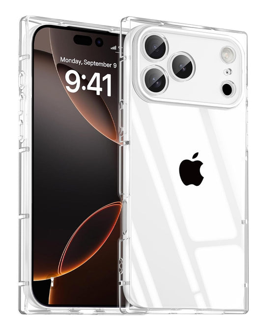 Square Clear Case - CLEAR for iPhone 17 Pro (Only Ground Shipping)