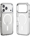 Wireless Charging Clear Case with Metal Camera Frame - BLACK for iPhone 17 Pro Max (Only Ground Shipping)