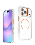 Magnetic Clear Case with Camera Kickstand - ORANGE for iPhone 17 Pro Max (Only Ground Shipping)
