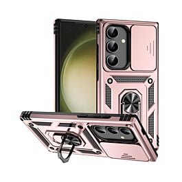 Galaxy S24FE Dual Layers Hybrid Case with Metal Ring And Camera Protector (Only Ground Shipping) - Image 2