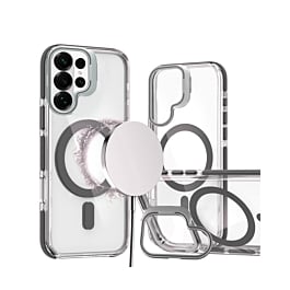 Thin Magnetic Clear Case with Camera Stand Kickstand for Galaxy S26 Ultra (Only Ground Shipping) - Image 2