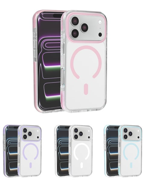 Color Frame Crystal Clear Case with Magsafe for iPhone 17 Pro (Only Ground Shipping)