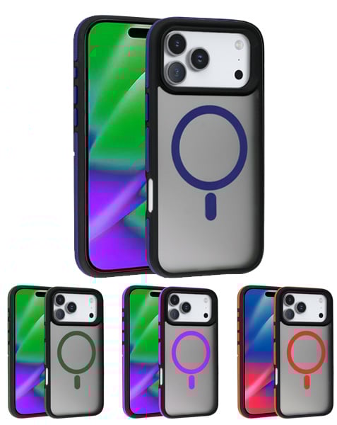 Bicolor Matte Magnetic Translucency Case for iPhone 17 Pro (Only Ground Shipping)