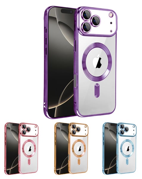 Shiny Wireless Charging Clear Case for iPhone 17 Pro (Only Ground Shipping)