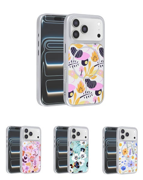 Dual Layer Flower Design Magsafe Cases for iPhone 17 Pro (Only Ground Shipping)