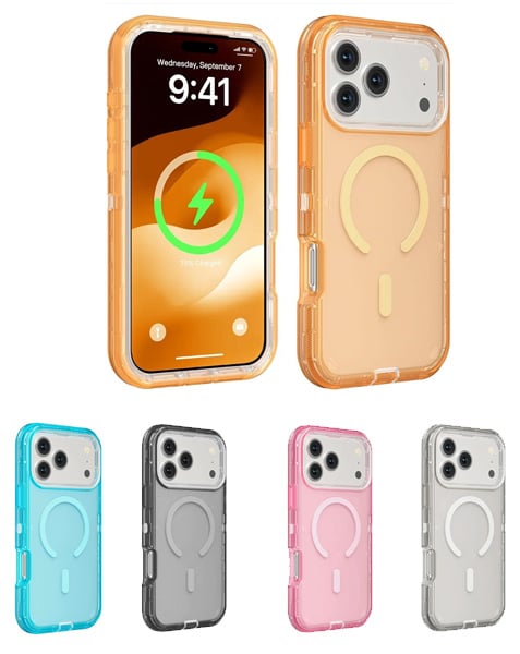Wireless Charging Transparent Shockproof Case for iPhone 17 Pro (Only Ground Shipping)