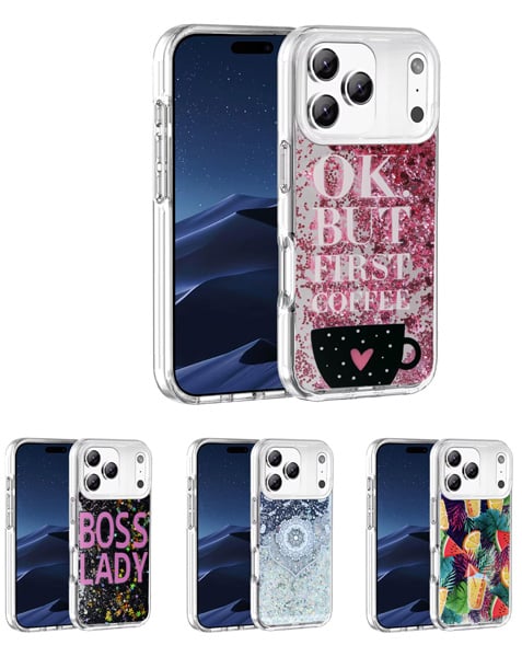 Liquid Quicksand Glitter Cover Case for iPhone 17 Pro Max (Only Ground Shipping)