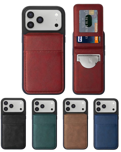 Leather Wallet Case with Kickstand for iPhone 17 Pro Max (Only Ground Shipping)