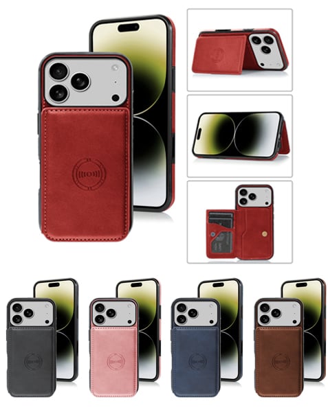 Leather Pocket Wallet Case for iPhone 17 Pro Max (Only Ground Shipping)