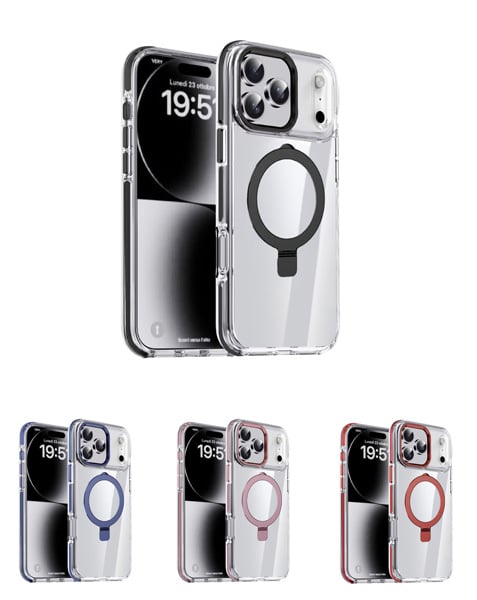 Magnetic Clear Case with Kickstand for iPhone 17 Pro Max (Only Ground Shipping)