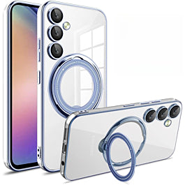 Galaxy S23FE Magnetic Clear Cases with Magsafe Ring Stand