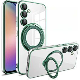 Galaxy S23FE Magnetic Clear Cases with Magsafe Ring Stand - Image 2