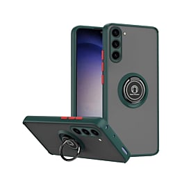 Galaxy S23 FE Hard PC Rear / Soft TPU Colorful Border Case with I-ring Holder - Image 2