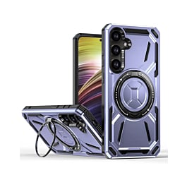 Full-Body Rugged Shockproof Case with Built-in Ring Holder for Galaxy S24FE (Only Ground Shipping)