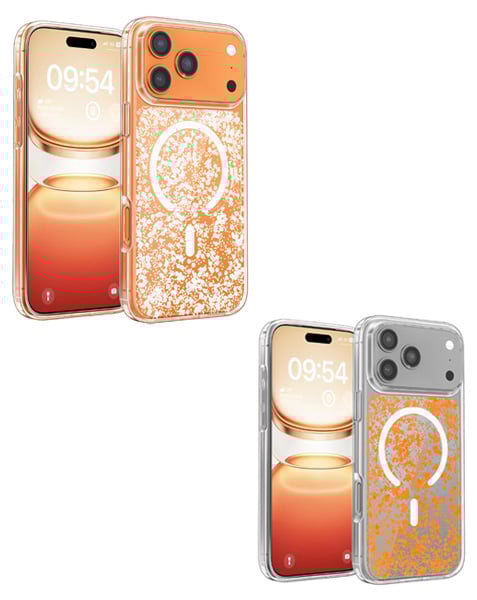Glitter Transparent Magnetic Cases for iPhone 17 Pro (Only Ground Shipping)