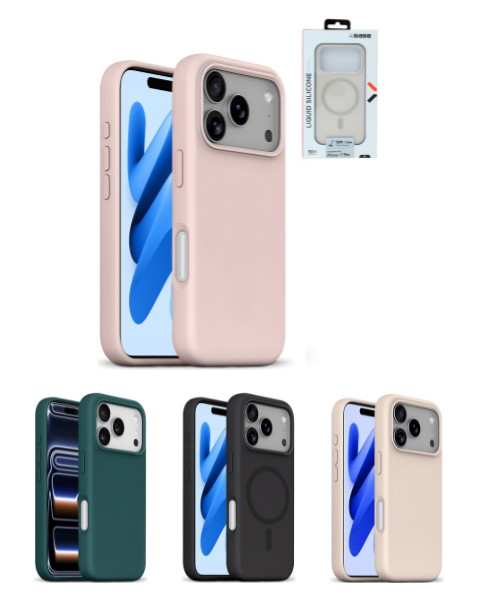 xBase by PowerPeak Liquid Silicone Gel/Rubber MagSafe for iPhone 17 Pro (Only Ground Shipping)